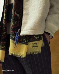 ALD / Drake's Green Archival Graphic Scarf -Drakes Shop 10 9056d04e 38a3 40b3 9b2b 9d0a068ad978