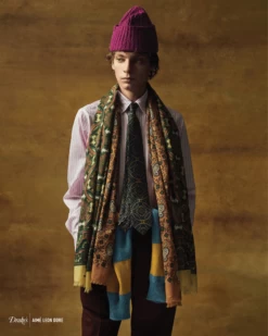 ALD / Drake's Green Archival Graphic Scarf -Drakes Shop 11 db0fd9c9 559c 4562 a68b 52dddb5ebfd2