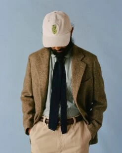 White Flowers Emblem Cotton Corduroy Baseball Cap -Drakes Shop 238800070006 211aca0b cf5f 4838 b7b0 9676000f1946