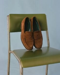 Snuff Suede Charles Goodyear Welted Penny Loafer -Drakes Shop 238800080003 53b11b37 4ece 4b02 ac9c 110cc190c513