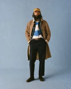 Navy Textured Cotton Flat Front Chino -Drakes Shop 238800160010 a00017af 9d3c 41c3 8417 be4a589655ae