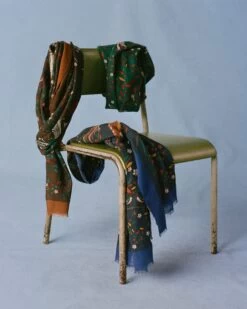 Navy Birds Of Paradise Print Wool Scarf 13 Navy Birds Of Paradise Print Wool Scarf -Drakes Shop 238800320005 de575929 a259 4250 838c 327f555fde3e