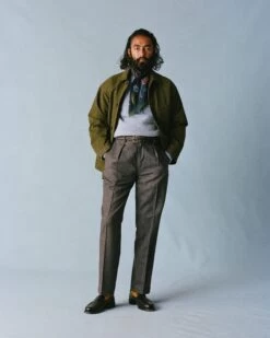 Olive Green Cotton Canvas Chasseur Jacket -Drakes Shop 238800430006 a9b90c1f 0965 438c 8446 e8ad7313a928