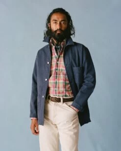 Navy Cotton Duck Canvas Five-Pocket Chore Jacket 20 Navy Cotton Duck Canvas Five-Pocket Chore Jacket -Drakes Shop 238800440010 524f3ae4 f345 4dd1 9378 a0d46579a0a6