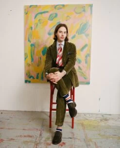 Olive Cotton Corduroy Games Blazer Mk. I 15 Olive Cotton Corduroy Games Blazer Mk. I -Drakes Shop 398990270010