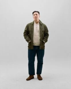 Ecru Cotton Quarter Zip Sweatshirt 17 Ecru Cotton Quarter Zip Sweatshirt -Drakes Shop 408721000008