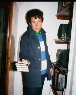 Navy Heavy Twill Cotton Five-Pocket Chore Jacket -Drakes Shop 418690700012