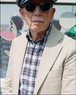 Navy Check Cotton Linen Button-Down Shirt -Drakes Shop 422970090009 0844a471 15ca 4f99 987a d5df0bbb0ffc