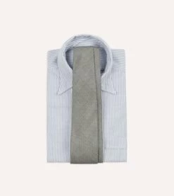 Grey Prince Of Wales Check Tipped Silk Tie 7 Grey Prince Of Wales Check Tipped Silk Tie -Drakes Shop DR1AA102256 08603 1