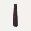 Purple Baroque Paisley 36oz Madder Silk Self Tipped Tie -Drakes Shop DR1AA121005 03900 2