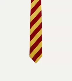 Red And Yellow Broad Stripe Silk Tipped Tie 9 Red And Yellow Broad Stripe Silk Tipped Tie -Drakes Shop DR1AAN23111 02702 3