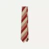 Red And Gold Multi Stripe Silk Tipped Tie -Drakes Shop DR1AAN23112 02702 2