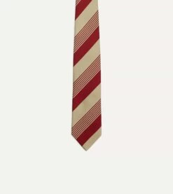 Red And Gold Multi Stripe Silk Tipped Tie -Drakes Shop DR1AAN23112 02702 3