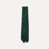 Green And Red Stripe Repp Silk Tie -Drakes Shop DR1AAN23114 03402 2