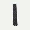 Navy Blue Pennant Motif Silk Tipped Tie -Drakes Shop DR1AAN23122 02251 2