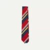 Navy, Red And Yellow Baiadera Stripe Mogador Tipped Tie