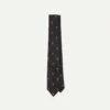 Black And Gold Parachute Motif Silk Tipped Tie -Drakes Shop DR1AAN23144 03501 2
