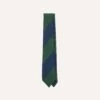 Blue And Green Dual Block Stripe Mogador Tipped Tie -Drakes Shop DR1AAN23614 02202 2