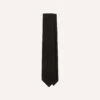 Black Pure Cashmere Solid Tipped Tie -Drakes Shop DR1AAN23697 02100 2