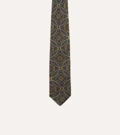 ALD / Drake's Blue Graphic Tie -Drakes Shop DR1AAN23772 01401 3
