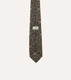 ALD / Drake's Blue Graphic Tie -Drakes Shop DR1AAN23772 01401 4