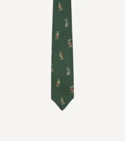 ALD / Drake's Green Graphic Tie -Drakes Shop DR1AAN23774 01251 3
