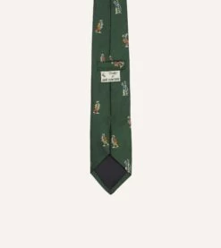 ALD / Drake's Green Graphic Tie -Drakes Shop DR1AAN23774 01251 4