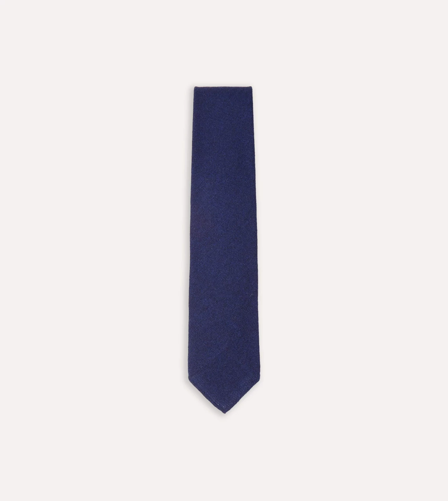 Light Navy Pure Cashmere Solid Hand Rolled Tie 3 Light Navy Pure Cashmere Solid Hand Rolled Tie