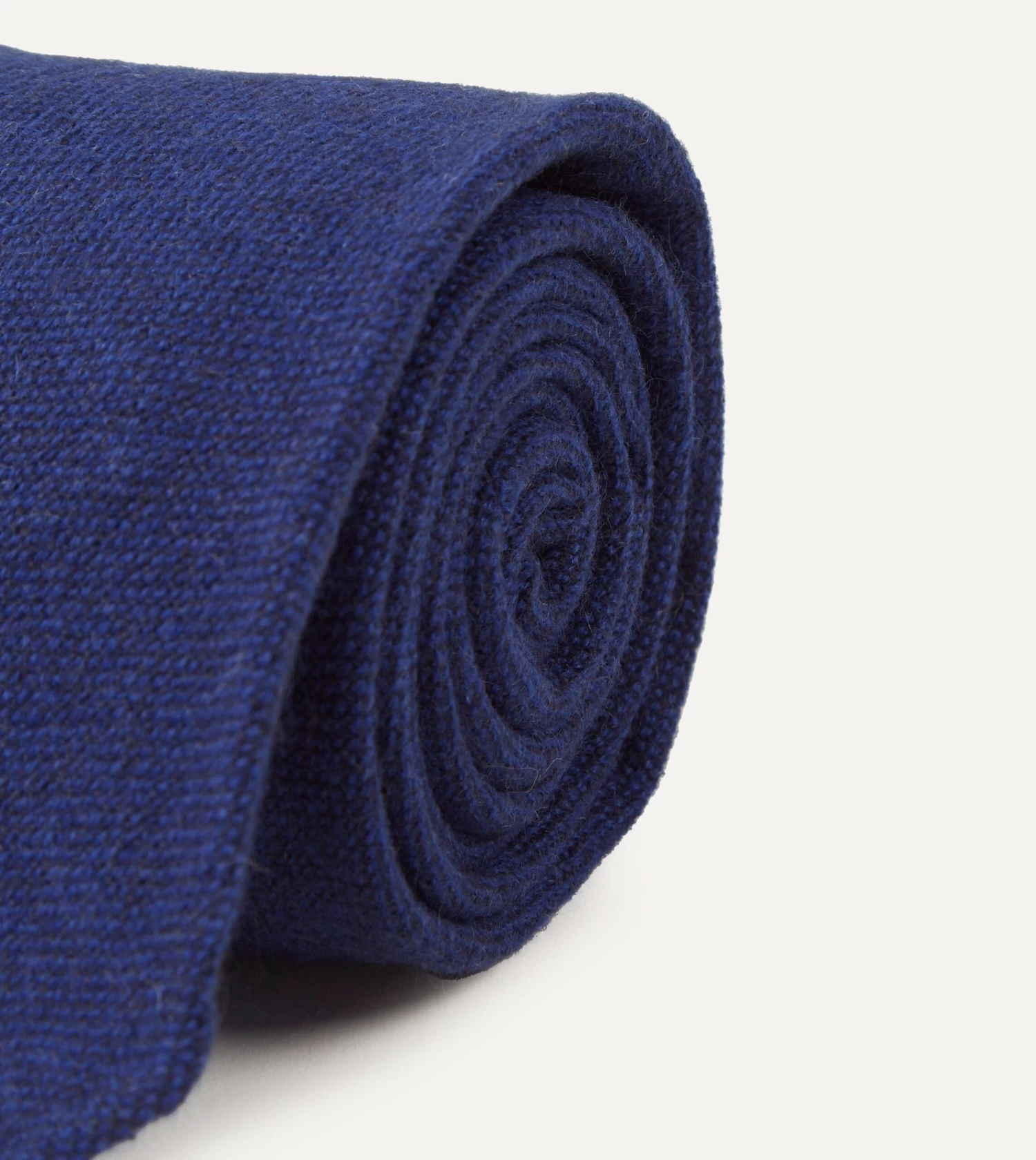 Light Navy Pure Cashmere Solid Hand Rolled Tie 5 Light Navy Pure Cashmere Solid Hand Rolled Tie - Image 3