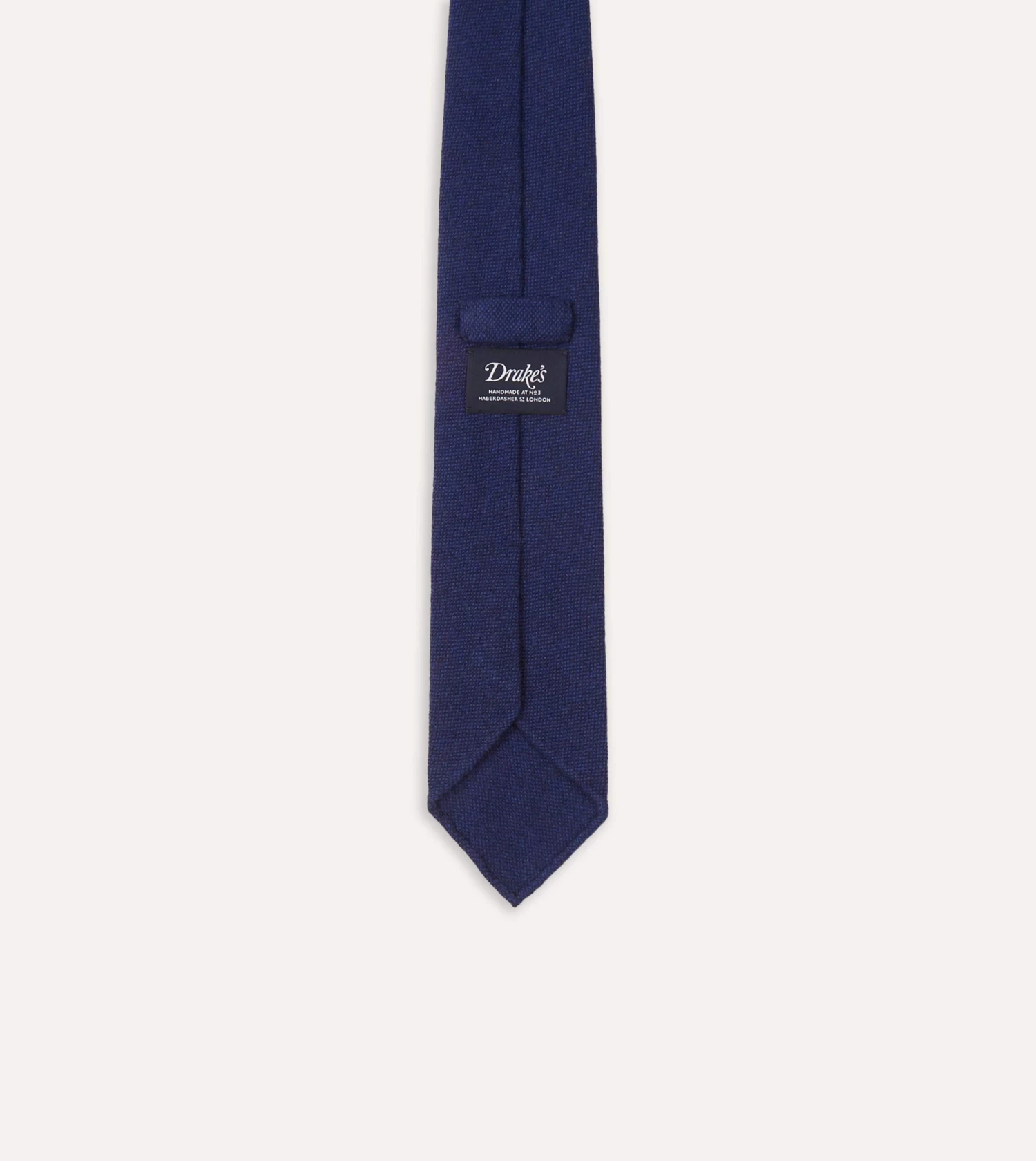 Light Navy Pure Cashmere Solid Hand Rolled Tie 7 Light Navy Pure Cashmere Solid Hand Rolled Tie - Image 5