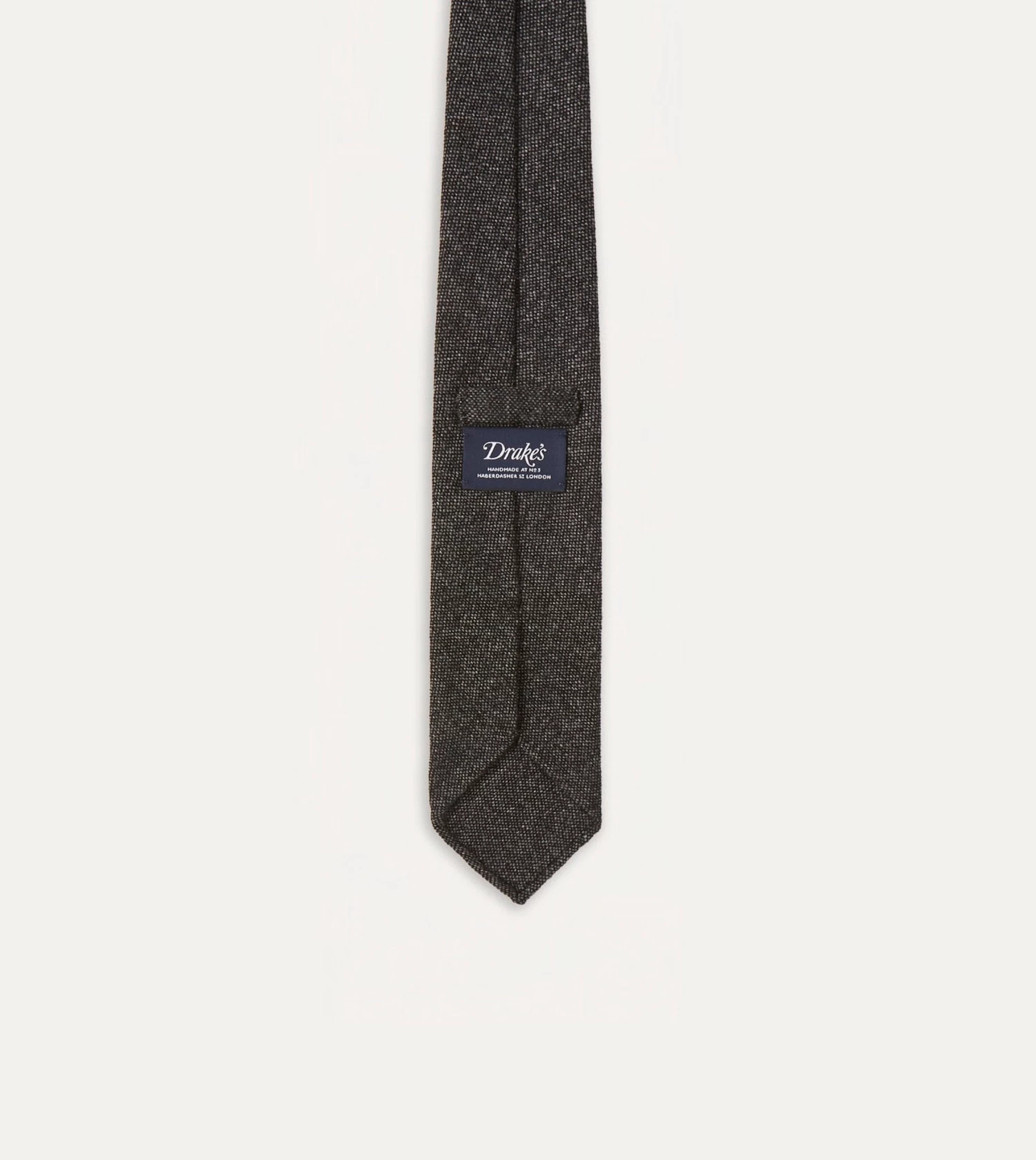 Black Pure Cashmere Solid Hand Rolled Tie 5 Black Pure Cashmere Solid Hand Rolled Tie - Image 3
