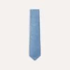 Blue Tussah Hand Rolled Silk Tie -Drakes Shop DR1AAR06449 08200 1