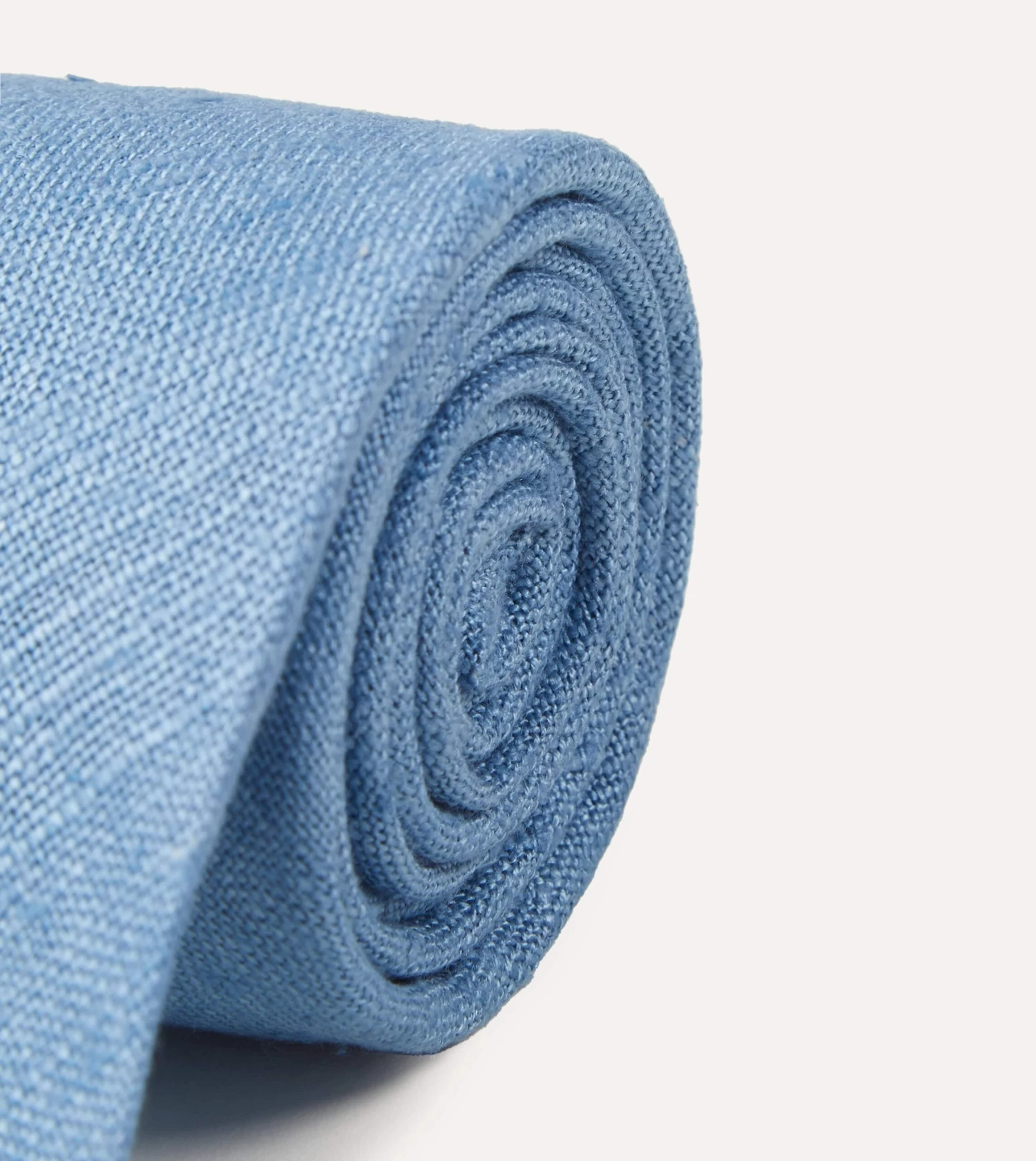 Blue Tussah Hand Rolled Silk Tie 5 Blue Tussah Hand Rolled Silk Tie - Image 3