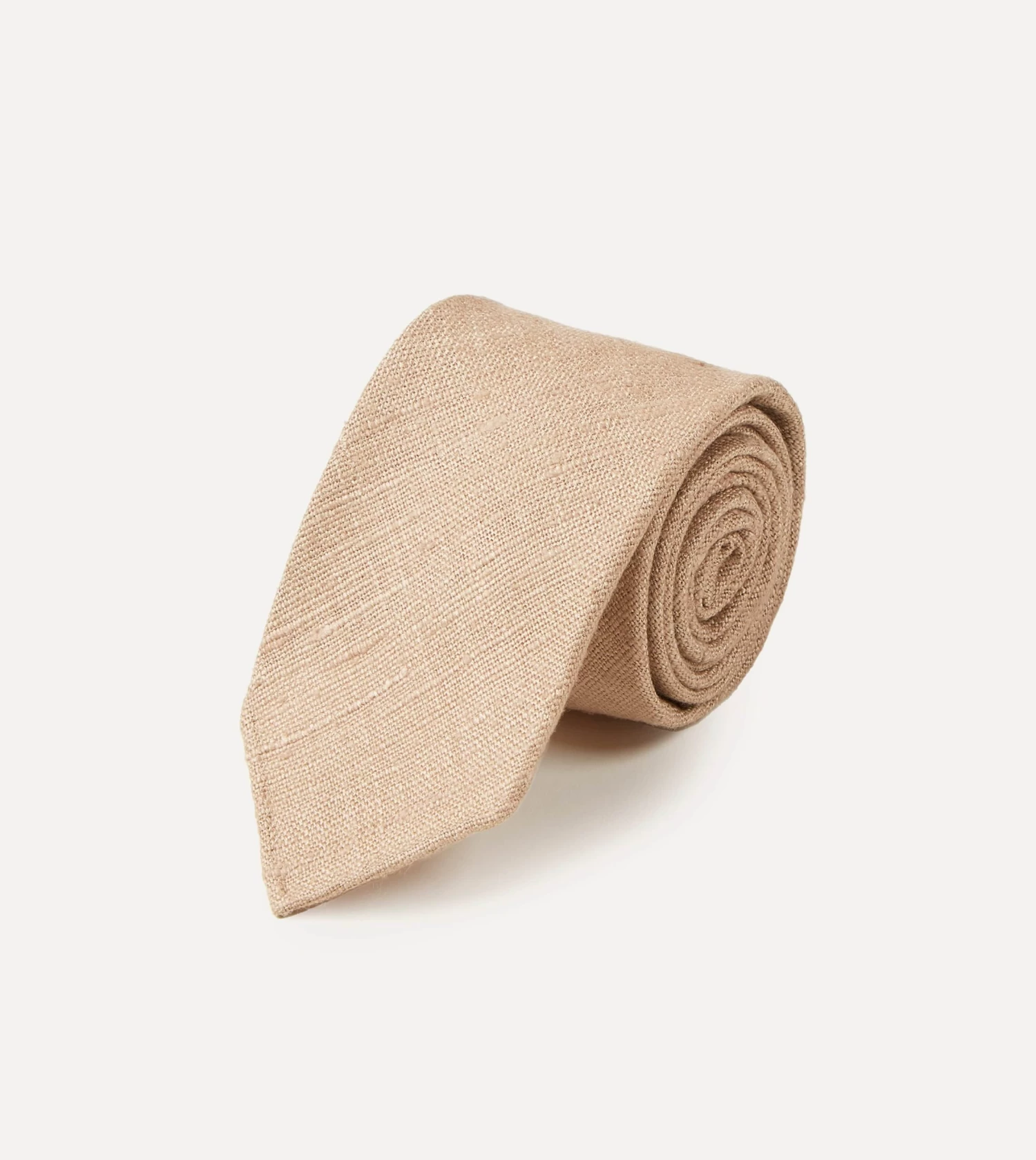 Sand Tussah Hand Rolled Silk Tie 4 Sand Tussah Hand Rolled Silk Tie - Image 2