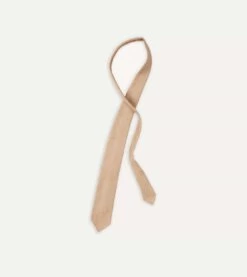 Sand Tussah Hand Rolled Silk Tie 10 Sand Tussah Hand Rolled Silk Tie -Drakes Shop DR1AAR06449 18050 4