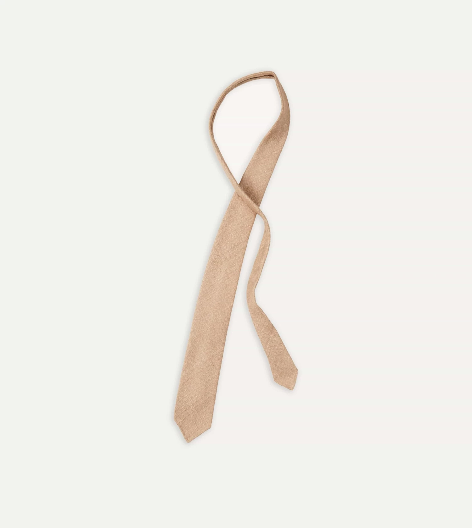 Sand Tussah Hand Rolled Silk Tie 6 Sand Tussah Hand Rolled Silk Tie - Image 4