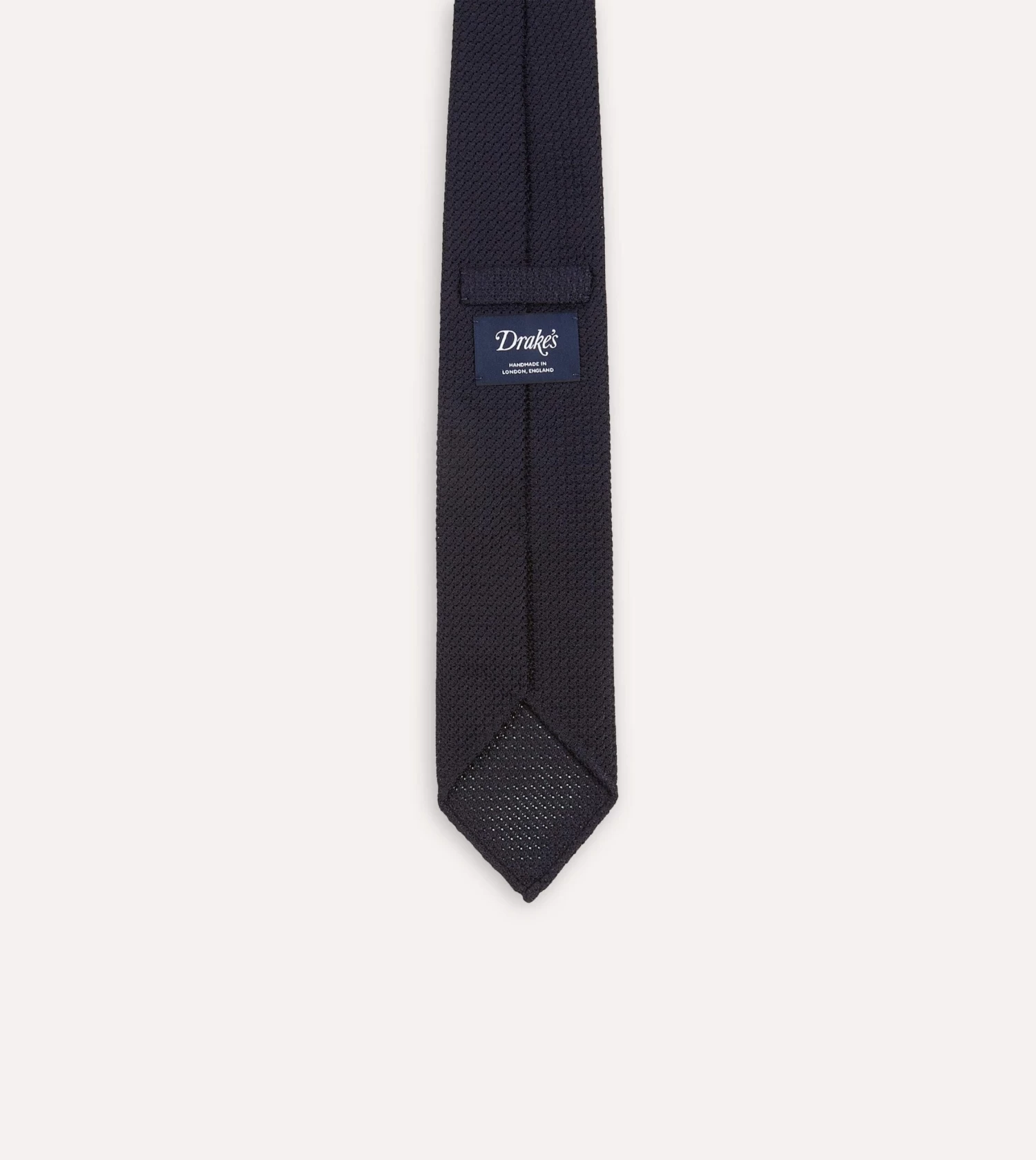 Dark Navy Hand Rolled Large Knot Grenadine Tie 7 Dark Navy Hand Rolled Large Knot Grenadine Tie - Image 5