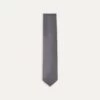 Grey Silk Twill Hand Rolled Tie -Drakes Shop DR1AAR06870 04600 1