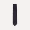 Dark Navy Fine Woven Grenadine Silk Hand Rolled Tie