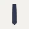 Navy Fine Woven Grenadine Silk Hand Rolled Tie