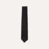 Black Fine Woven Grenadine Silk Hand Rolled Tie