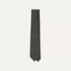 Grey Prince Of Wales Check Hand Rolled Wool Tie
