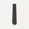 Grey Herringbone Hand Rolled Wool Tie 1 Grey Herringbone Hand Rolled Wool Tie -Drakes Shop DR1AAR22846 02603 2