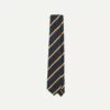 Navy, Red And Yellow Stripe Shantung Silk Tie -Drakes Shop DR1AAR23125 03252 2