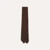 Brown Polka Dot Silk Self-Tipped Tie 2 Brown Polka Dot Silk Self-Tipped Tie -Drakes Shop DR1AAS24124 02301 2