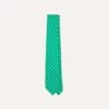 Green Polka Dot Silk Self-Tipped Tie