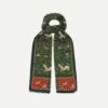 Green Unicorn Print Wool-Silk Scarf -Drakes Shop DR1AB122217 02401 1 cf49d987 8885 4a25 a10b 340910e1ab62