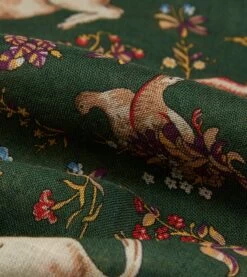 Green Unicorn Print Wool-Silk Scarf 7 Green Unicorn Print Wool-Silk Scarf -Drakes Shop DR1AB122217 02401 2