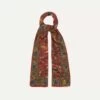 Red Mughal Hunter Print Wool-Silk Scarf -Drakes Shop DR1AB123167 01701 1