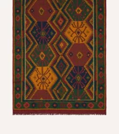 Green Kilim Print Wool-Silk Scarf -Drakes Shop DR1AB123558 01701 4